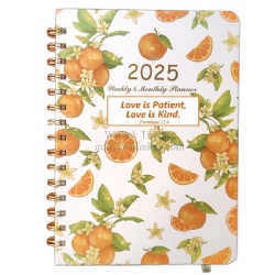 Coil-bound A5 Planner 2025 w Bible Verse (customizable)