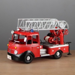 Handmade Aerial Ladder Fire Truck Model 1307